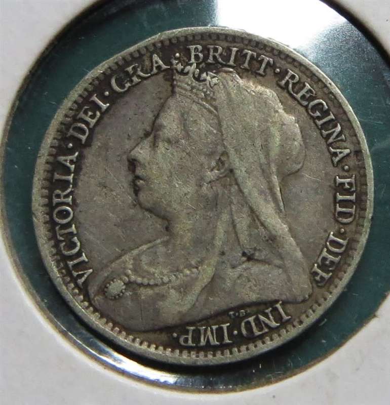 GB 1896 SILVER Threepence 3d