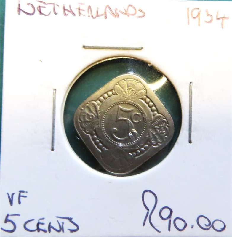 1934 Netherlands 5 Cents