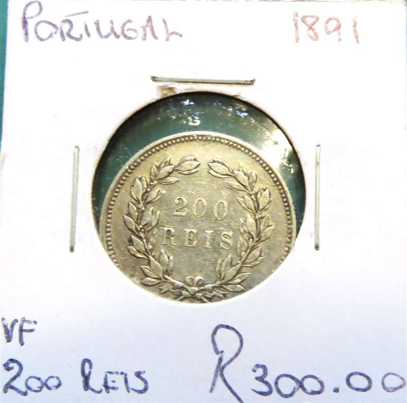 1891 Portugal SILVER 200 Reis