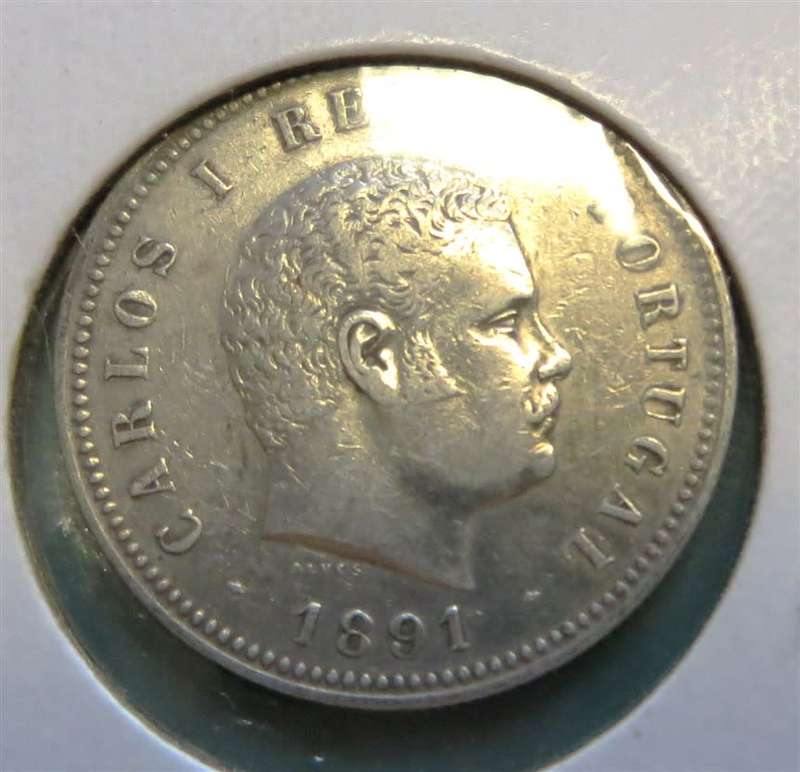 1891 Portugal SILVER 200 Reis