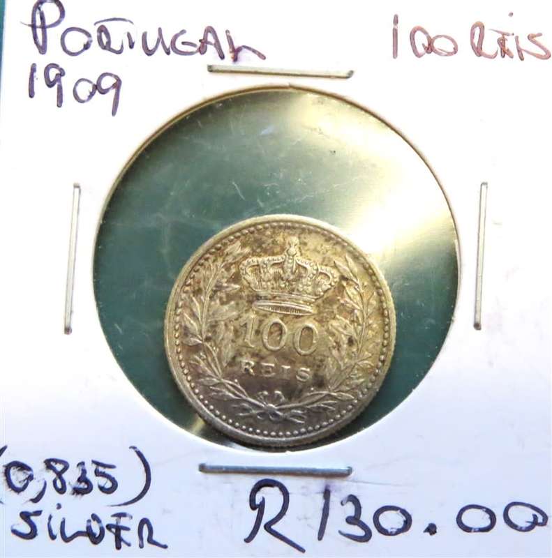 1909 Portugal SILVER 100 Reis