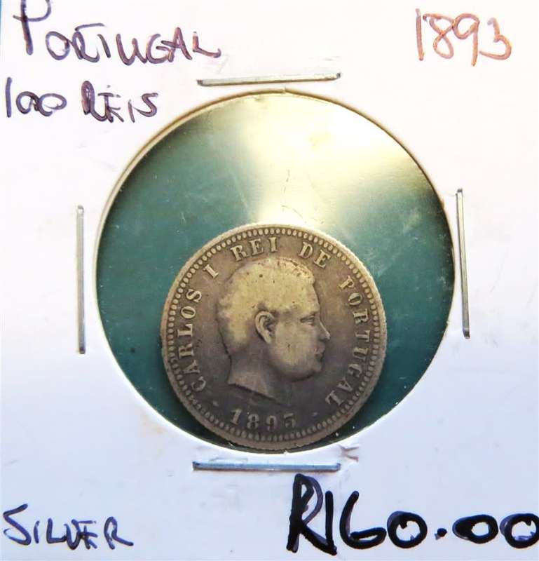 1893 Portugal SILVER 100 Reis