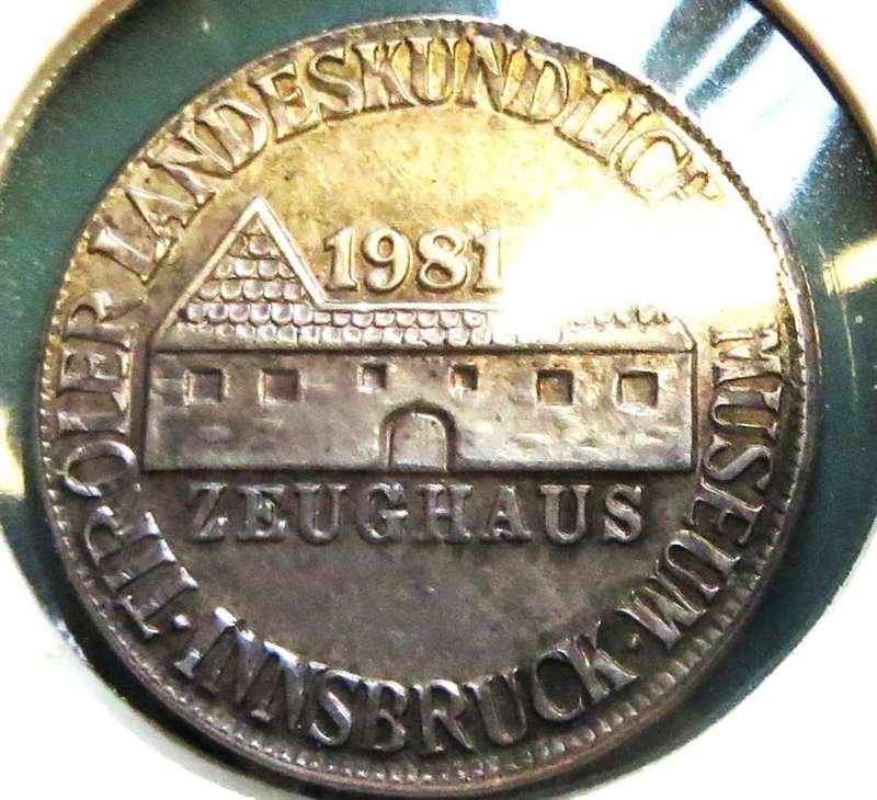 1981 Tyrol - Austria Museum Medallion/Coin