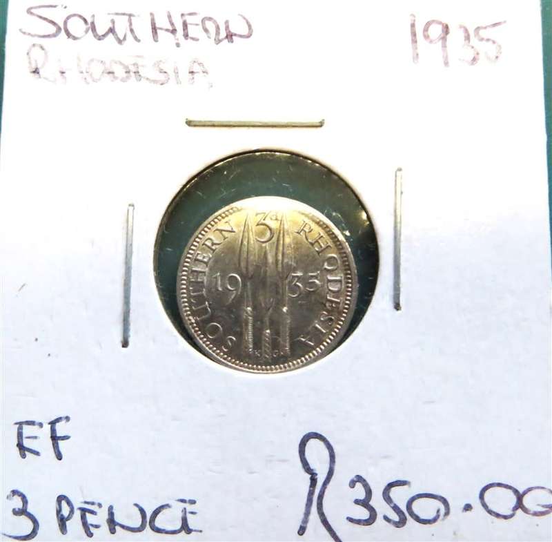 1935 Southern Rhodesia 3d Condition SILVER