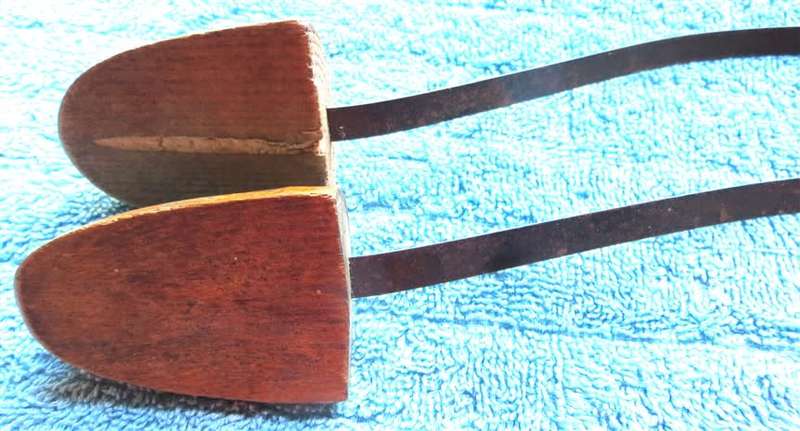 2 x Vintage Wood + Metal Shoe Stretcher/Tree - 1 Bid for Both