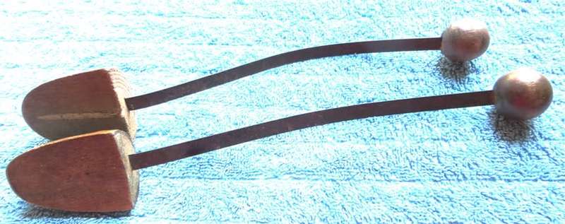 2 x Vintage Wood + Metal Shoe Stretcher/Tree - 1 Bid for Both