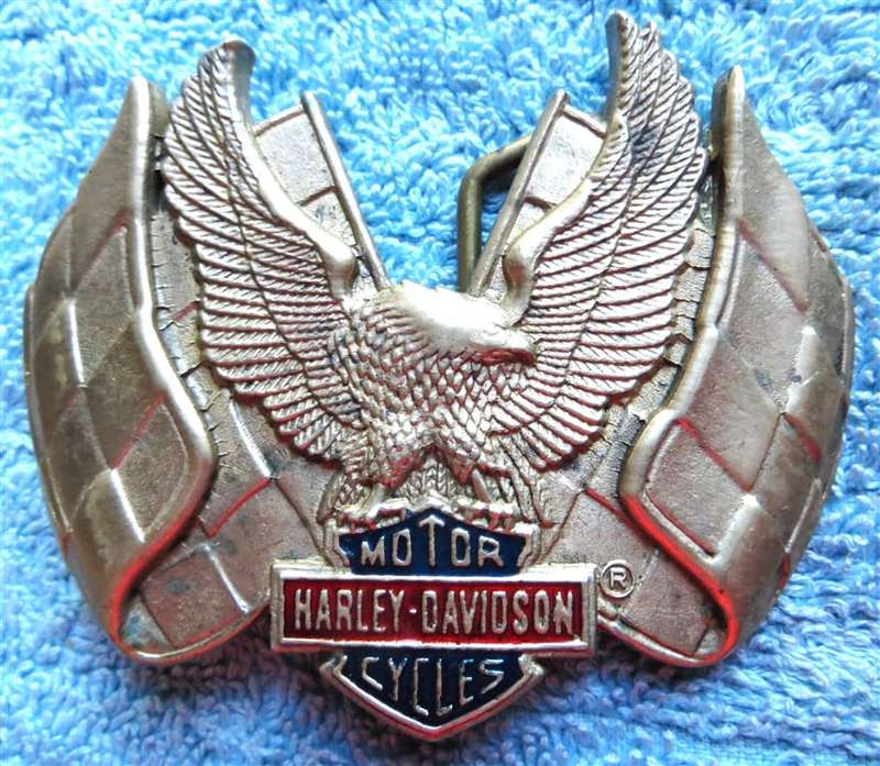 Vintage Harley Davidson Solid Brass Official Licensed Belt Buckle