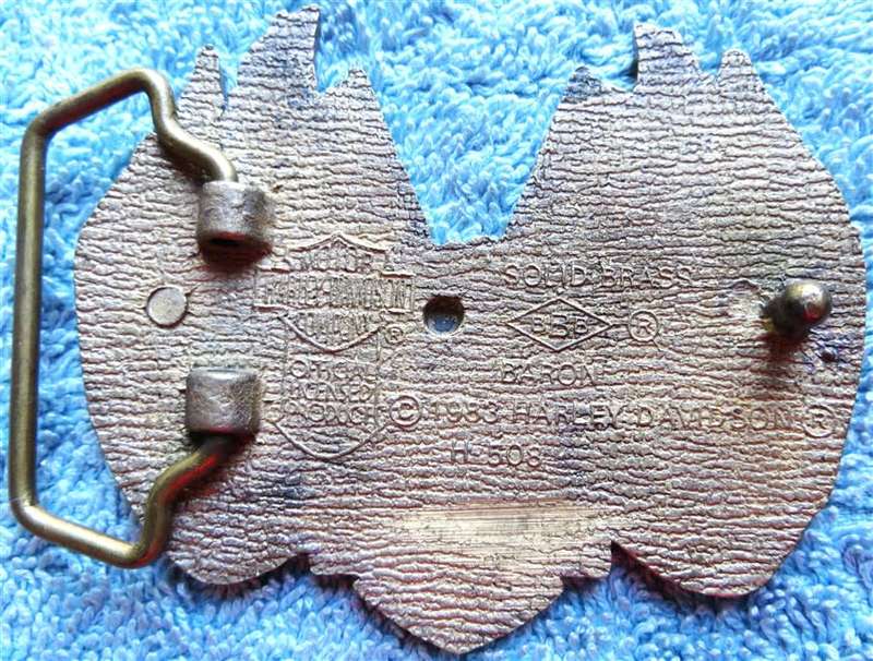 Vintage Harley Davidson Solid Brass Official Licensed Belt Buckle