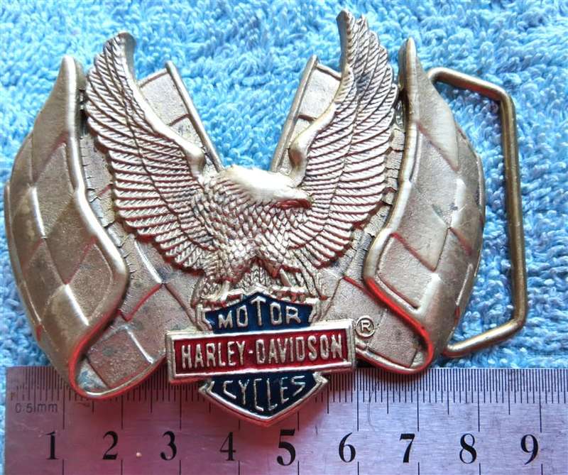 Vintage Harley Davidson Solid Brass Official Licensed Belt Buckle