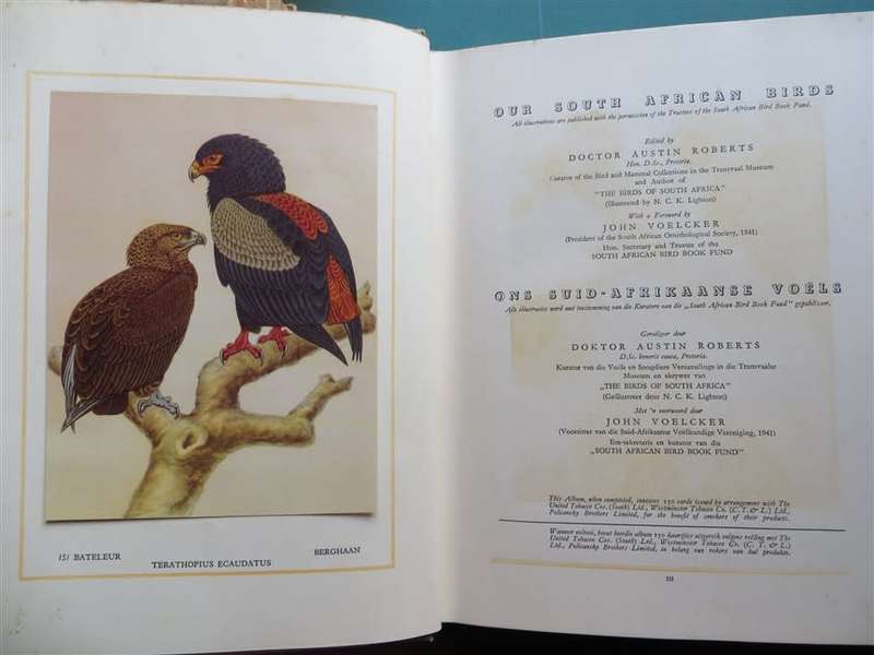 South African Birds Cigarette Card Collection in Album - Complete