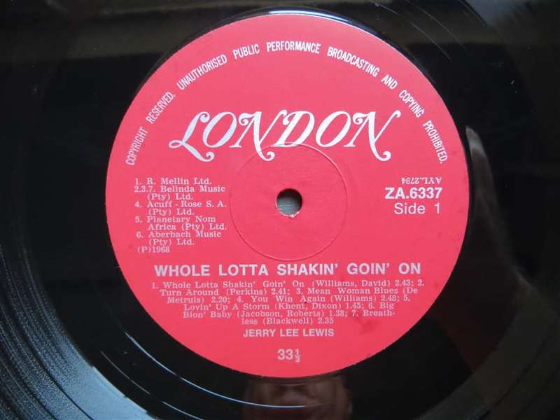 Jerry Lee Lewis - Whole Lotta Shakin Vintage Vinyl VG Cover / VG