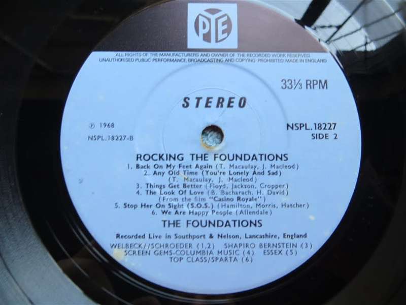 Rocking the Foundations - The Foundations Vintage Vinyl LP Cover G+/VG