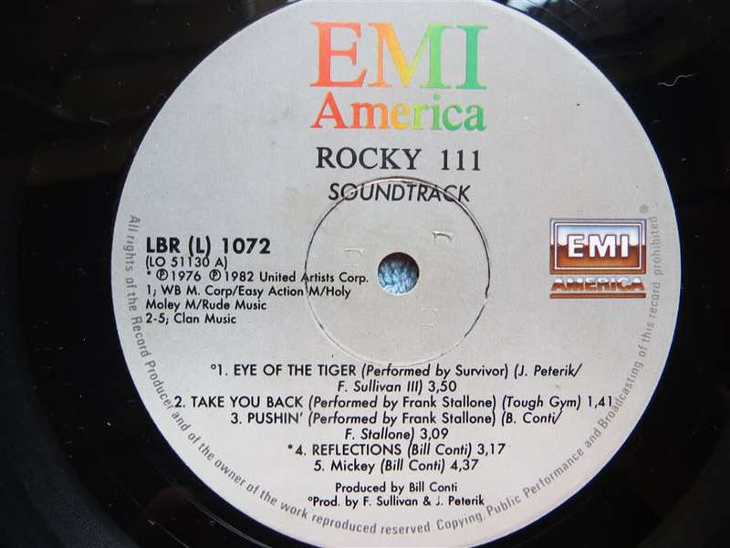 Rocky III - Eye of the Tiger - Vintage Vinyl LP Cover VG/VG plus