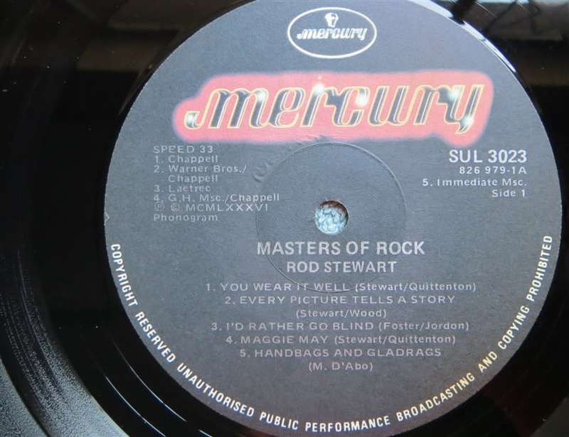Masters of Rock - Rod Stewart - Vintage Vinyl LP Cover VG/VG plus