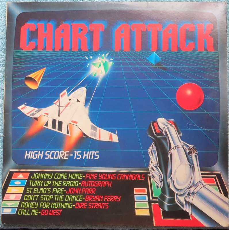 Chart Attack - Various Artists Vintage Vinyl LP Cover VG/VG plus