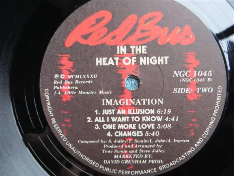 Imagination - Heart of the Night  Vinyl LP Cover VG/VG plus