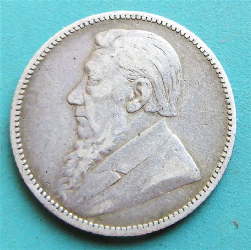 ZAR 1895 1 Shillings 0.925 Silver Coin
