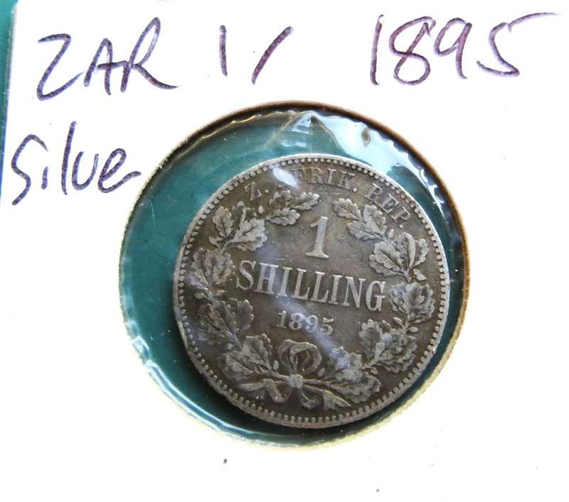 ZAR 1895 1 Shillings 0.925 Silver Coin