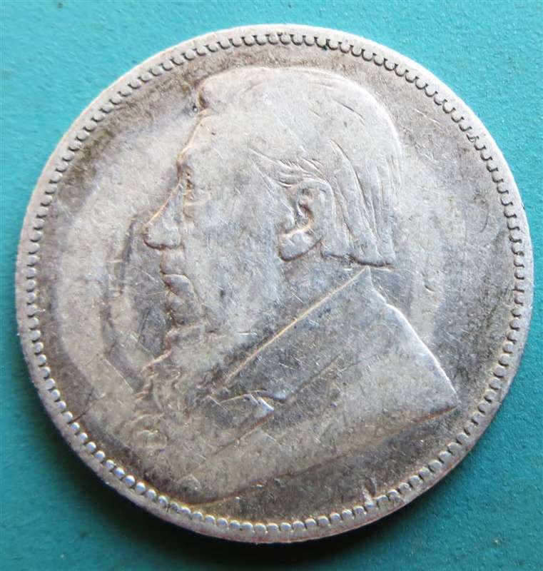 ZAR 1895 1 Shillings 0.925 Silver Coin