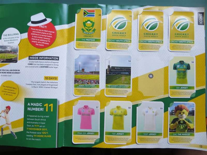 Cricket Supercards Album + Cards - Incomplete