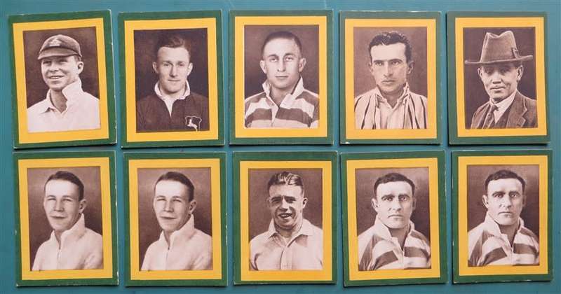 10 x 1931 SA Springbok Rugby & Cricket Cigarette Cards - Scarce