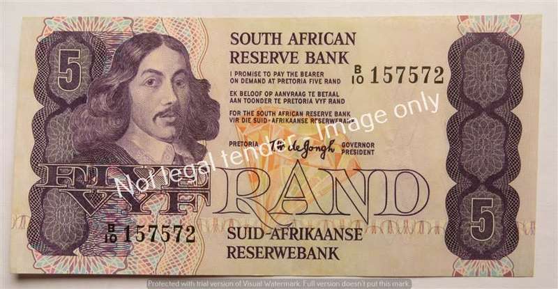 TW De Jongh R5 Note B10 Prefix
