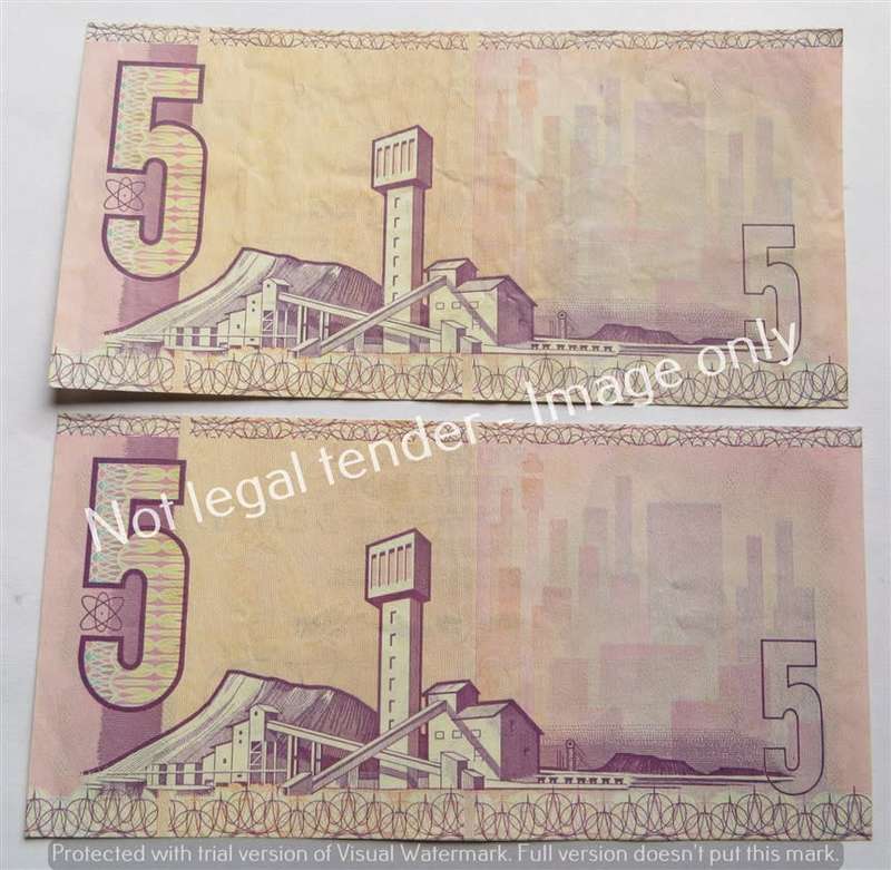 2 x TW De Jongh R5 Notes B 4th Issue