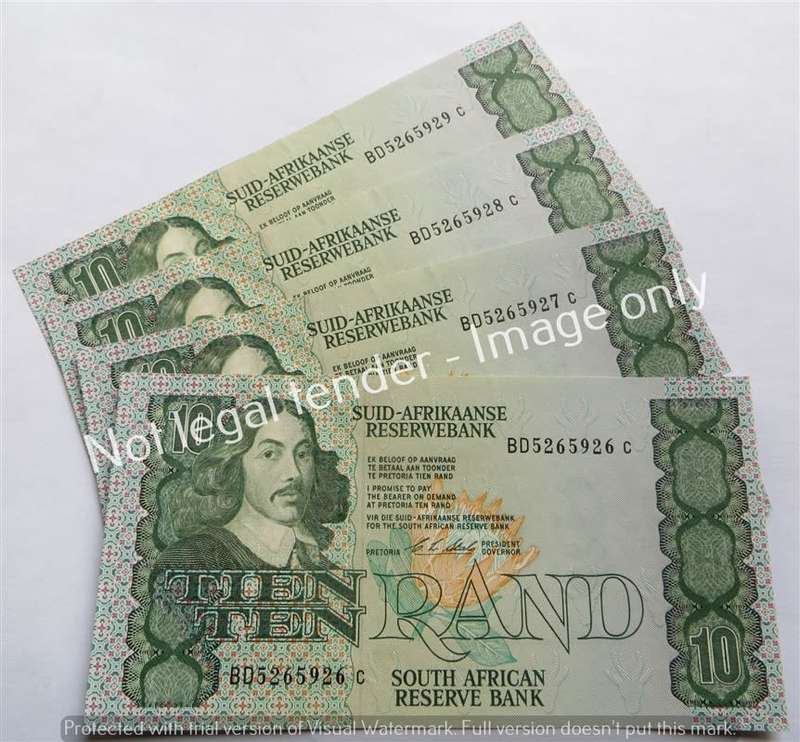 4 x Stals 1st Issue Consecutive R10 Notes - 1 Bid for All