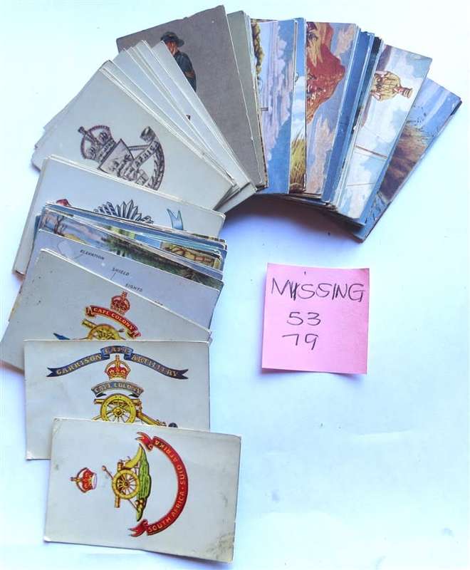 Hortors Ltd SA Defence Cigarette Cards - only 2 missing