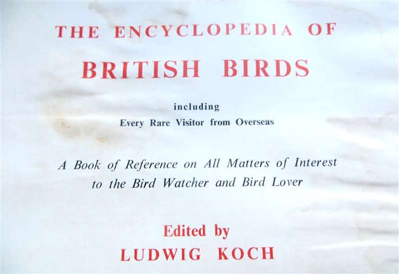 Encyclopedia of British Birds - Ludwig Koch - see water damage