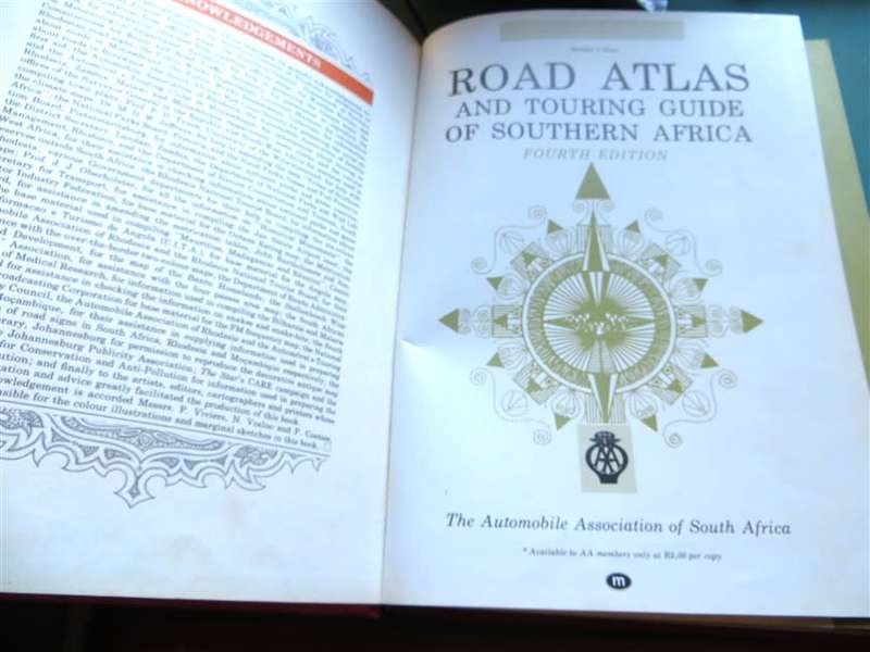 AA Road Atlas & Touring Guide 4th Ed. includes Rhodesia