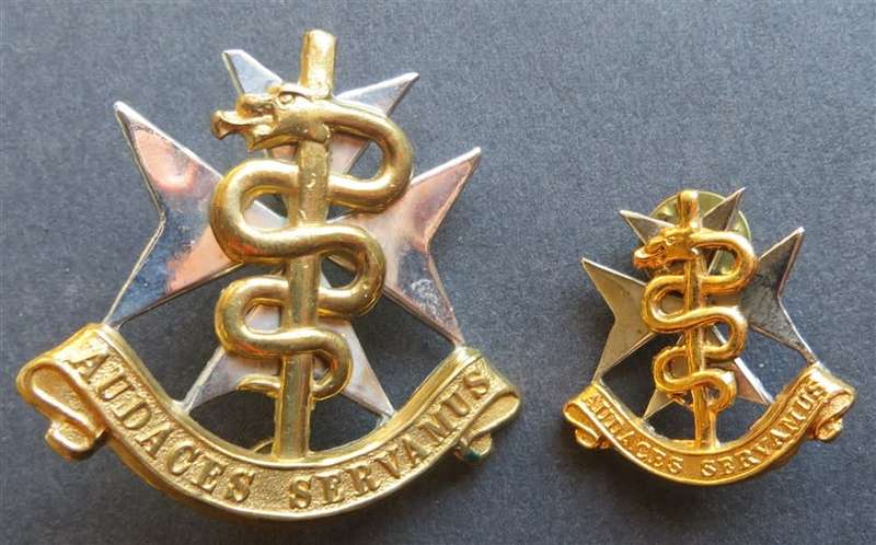 Medic Cap & Collar badge Bi Metal