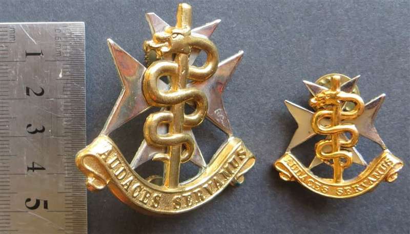 Medic Cap & Collar badge Bi Metal