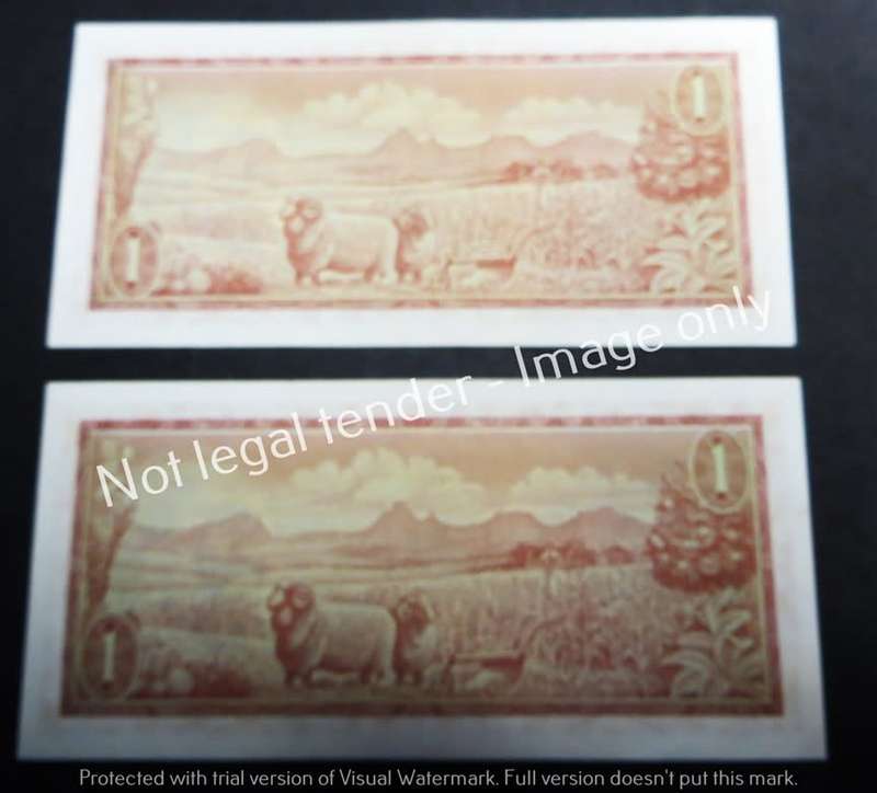 2 x TW de Jongh Consecutive No`s R1 Notes 3rd Issue Van Riebeek - 1 Bid