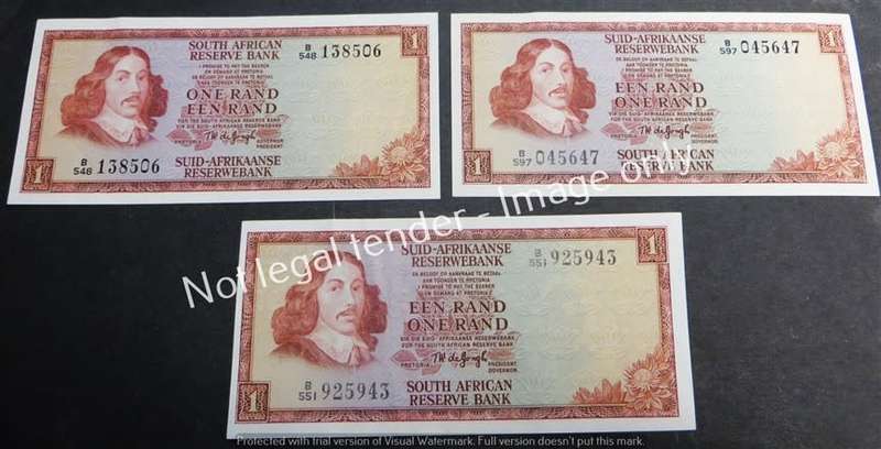 3 x TW de Jongh 3rd issue R1 Notes - 1 Bid