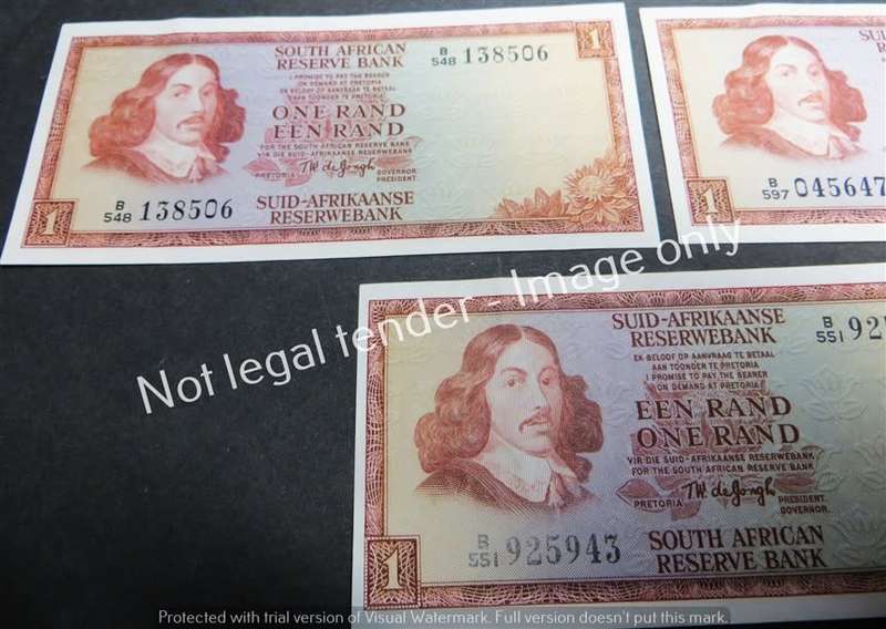 3 x TW de Jongh 3rd issue R1 Notes - 1 Bid