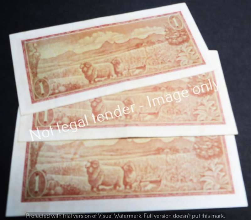 3 x TW de Jongh 2nd & 3rd issue R1 Notes - 1 Bid