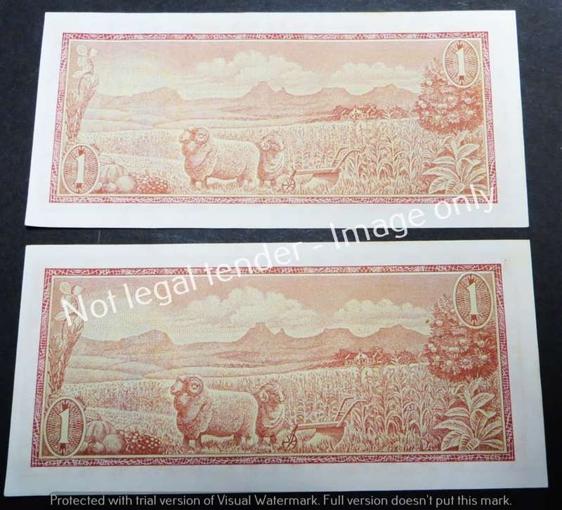 2 x TW de Jongh Consecutive No. 3rd issue R1 Notes - 1 Bid