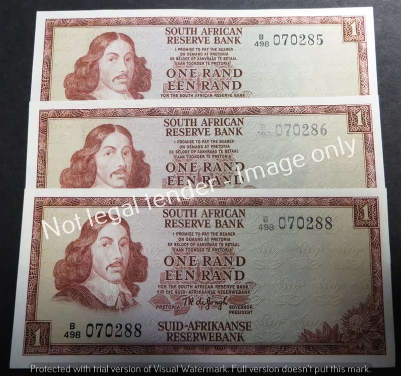 2 x TW de Jongh Cons. No. + 1 x Close No. 3rd issue R1 Notes - 1 Bid
