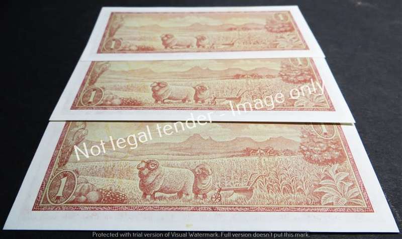 3 x TW de Jongh Cons. No. 2nd issue R1 Notes - 1 Bid