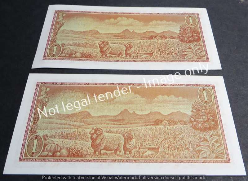 2 x TW de Jongh Consecutive No. A691 R1 Notes - 1 Bid