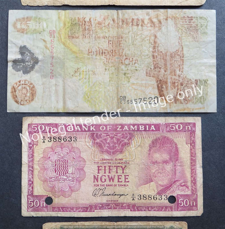 4 x Africa bank Notes - Dix Francs & more