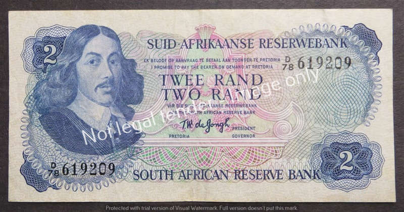 TW De Jongh D78 619209 R2 Note 2nd Issue