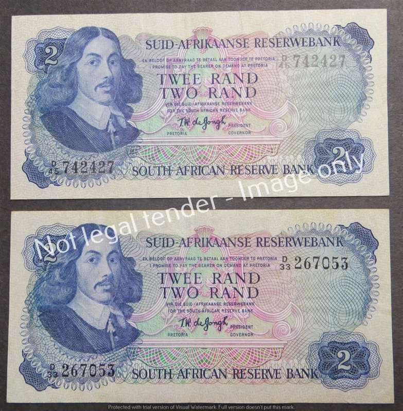 2 x TW De Jongh D33 + D45 R2 Note 2nd Issue - 1 Bid