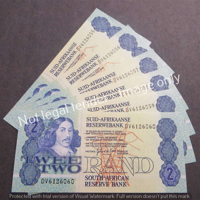 6 X GPC De Kock R2 Consecutive Number DV 3rd Issue notes