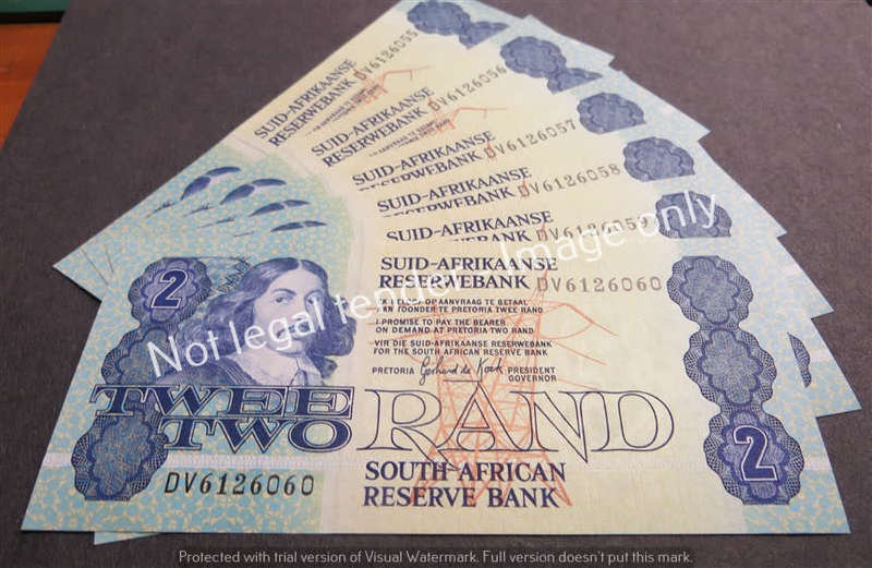 6 X GPC De Kock R2 Consecutive Number DV 3rd Issue notes