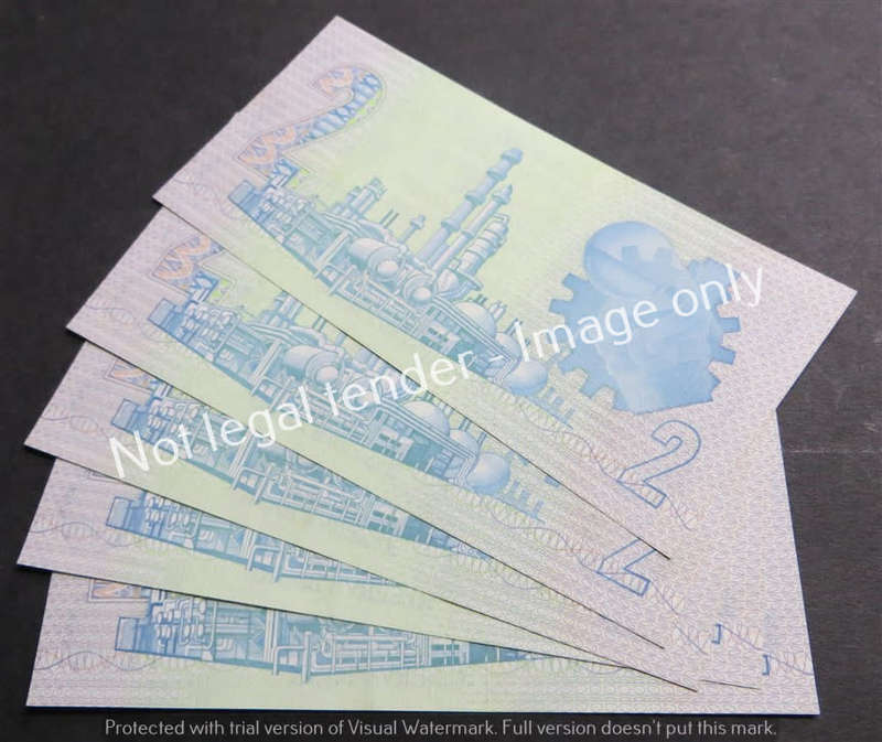5 x GPC De Kock A765 R2 Consecutive No. notes 2nd Issue