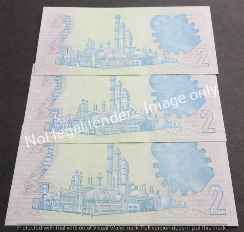 3 x GPC De Kock R2 Consecutive No. notes 2nd Issue