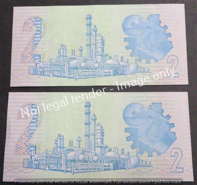 2 x GPC De Kock R2 Consecutive No. notes 2nd Issue
