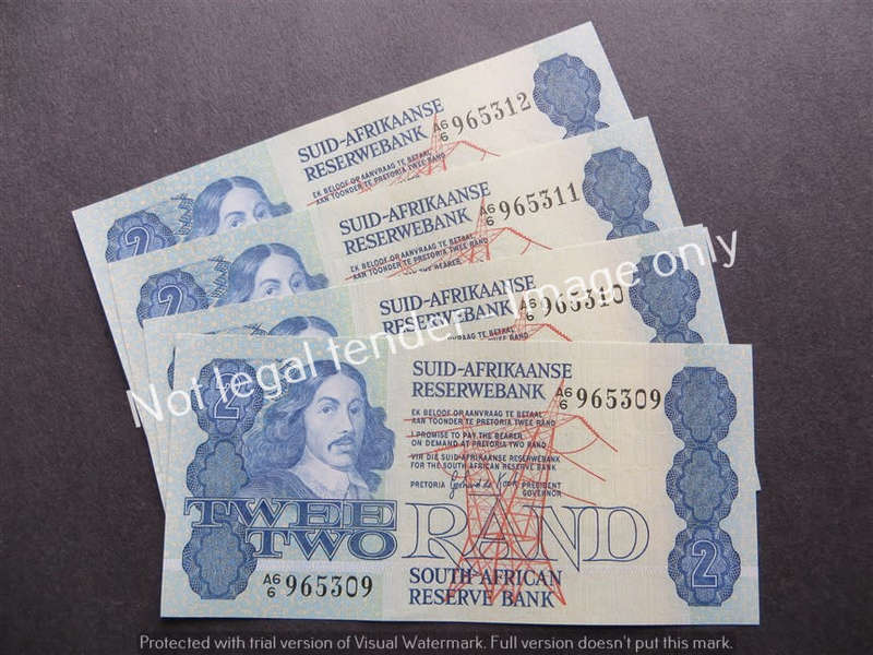 4 x GPC De Kock R2 Consecutive No. notes 2nd Issue
